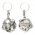 American Bulldog, Old Country Bulldog - Silver-plated pendant with a dog in a decorative box, handbag decoration, backpack pendant by Art-Dog brand