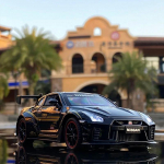 1/32 NISSAN GTR Sulamist Spordauto Mudel Valatud Metallist S&otilde;idukid V&otilde;idus&otilde;iduauto Mudel Heli ja Valgusega Kogu Kollektsioon Laste M&auml;nguasi Kingitus must