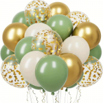 30 tk salvei roheline liiv valge kuldne konfeti &otilde;hupallide komplekt s&uuml;nnip&auml;evaks pulmadeks beebidu&scaron;&scaron; l&otilde;petamise eukal&uuml;ptipeo kaunistused Other