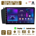 Android Carplay Auto Raadio Volvo XC70 V70 S60 1998 - 2009 Multimeediam&auml;ngija Peaseade Stereo GPS Navigatsioon BT WIFI 4+64GB 2+32GB