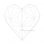 S&uuml;damekujuline v&otilde;rkhoidik Riiuliraam Pildiraam Fotod Seinale riputatav DIY Decor valge