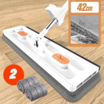 Uus stiil suur lame mop iseseisev liugmikkrofiibrist p&otilde;randamopp M&auml;rg ja kuiv mopp p&otilde;randate puhastamiseks Kodupuhastusvahendid 1pc Mops +mop 2 rag valge