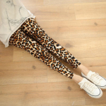 Leopardprint k&otilde;rge v&ouml;&ouml;kohaga venivad retuusid &ndash; stiilsed ja mugavad naiste kitsad p&uuml;ksid, kuum allahindlus! Free Size (suitable for 90-140 jin)