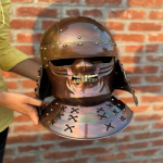 Kiiver, Fantaasia SCA LARP kiiver, Sengoku Bashara Anime Cosplay kiiver, keskaegne Casco Samurai kiiver black