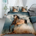 Jooksev hobune 3D voodipesukomplekt King Queen Double Full Twin Single suurus voodipesukomplekt 140x210cm 2pcs