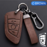 Auto v&otilde;tme&uuml;mbrise kate koti tarvikud hoidik Shell v&otilde;tmehoidja BMW F20 G20 G30 X1 X3 X4 X5 G05 X6 X7 G11 F15 F16 G01 G02 F48 jaoks 3 Buttons pruun