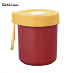 450 ml Kasulik lekkekindel toidukvaliteediga plastikust kaerahelbekruus supitass hommikupudru konteiner igap&auml;evaseks kasutamiseks punane