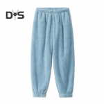 Talvised pidžaamap&uuml;ksid paksud pl&uuml;&uuml;sid elastne v&ouml;&ouml;koht lahti Hoida soojas jalga siduv disain Unisex kodur&otilde;ivad p&uuml;ksid &uuml;hev&auml;rvilised salongip&otilde;hjad M tumesinine v&auml;rv