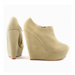 Naine Flock Nahast poolsaapad 14 cm &Uuml;lik&otilde;rged kontsad Kingad Kiilud Platvorm T&otilde;mblukk L&uuml;hikesed saapad Moodsad naiste kingad 38