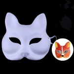 K&auml;sitsi maalitud t&uuml;hi j&auml;nesemask isetehtud mattvalge j&auml;nku maskeraadist naiste mask halloweenipeoks PVC j&auml;nese v&auml;rvimata dekoratiivmaskid