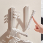 Kokkupandav riidenagi hoiustamisriiul Seinale kinnitatav riideklamber, r&otilde;du sorteerimisrest, perforeerimata multifunktsionaalne konksuga hoiurest 1pc