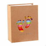 Photo Album Children 6 inch DIY Paper Cover Memory for Vacation Family Foot Pattern