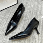 Moodsad pumbad kingad naistele 2024 Seksikad terava ninaga Punased k&otilde;rged kontsad Elegantne ja lihtne Naiste kleidikingad Vabaaja mood Stilettod 39 must
