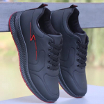 Meeste must veekindel nahast vabaajajalatsid - Kulumiskindlad, libisemiskindlad spordi- ja t&ouml;&ouml;jalatsid Four Seasons, 44 punane