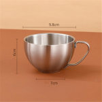 Uus roostevabast terasest isolatsiooniga kahekihiline piimakruus kohvitass k&auml;epidemega, p&otilde;letusvastane tee-mahla joogikruus joogitarbed 200-500ml