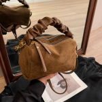 Naiste seemisnahast &otilde;lakott Crossbody kott Reguleeritav rihm Hobo Satchel Rahakott Sidur rahakott T&otilde;mblukk V&auml;ike k&auml;ekott 21x9x14cm pruun