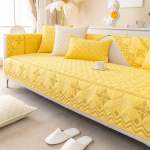 P&otilde;hjamaade kangast lihvitud diivanipadi: Moodne libisemiskindel Jacquard kate, universaalne igal aastaajal 30*50 waist pillowcase kollane
