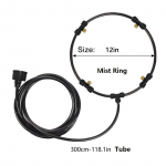 Udustuss&uuml;steem V&auml;lisventilaator Jahutus Kaasaskantav Terrass Aed Pihusti Vihmuti Udus&uuml;steem Udus&uuml;steemi D&uuml;&uuml;side Komplekt Veeudu Must Pihusti