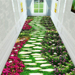 WTEMPO 3D Taim Esik Pikk Vaip Pastoraalne Vaibad Koridor P&otilde;randamatt Pehme Vahek&auml;igu trepid Libisemisvastane W160*H300CM