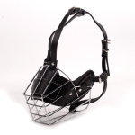 Reguleeritav Metallist Anti-Bite Kaelarihm Koerale Hingav Nahast Metallkorv Suure Koera Mask SuuKate Saksa Lambakoer Lemmiklooma Kaelarihm XL black