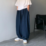 Meeste Y2k Baggy P&uuml;ksid Denim Laiad S&auml;&auml;red P&uuml;ksid &Uuml;lisuured Lahtised Teksad Meestele Harajuku Korea Stiil Pluss Suurus 2XL sinine