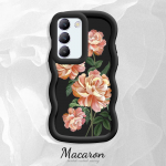 V&auml;rvitud muster Big Wave Edge pehme silikoon materjal Macaron telefoni &uuml;mbris p&otilde;rutuskindel kaitsev kummist korpus OnePlus Vivo Motorola Moto jaoks Vivo V29E 5G sinine