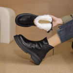 Karusnaha platvorm pahkluu lumesaapad Talvised pl&uuml;&uuml;sis soojad nahast kingad Br&auml;nd 2025 Trend Retro Chelsea Hubane K&otilde;ndimine Libisemisvastane Botas Mujer 35 pruun