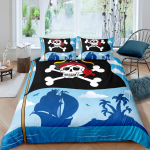 Piraadi tekikott Shark Cove Tortuga saar Kariibi mere veed Retro Jolly Roger Sinepiksinine Magamistoa kaunistus Naistele Lastele Meestele 70x133cm 2pcs