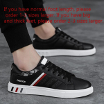 Meeste tossud Vabaaja spordijalatsid meestele Kerged PU-nahast Hingavad jalatsid Meeste lamedad Valged tennised Zapatillas Hombre 43