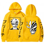 Bleach Kurosaki Ichigo Anime Harajuku Pusad Gooti multifilm Manga Mask Poiss Graafiline Mehed Naiste Talvised Pikkade Varrukatega Pusad XXL kollane