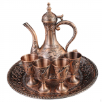 Metallist veinikannikomplekt Kohv Moodne Tassidega T&uuml;rgi tee komplekt Vintage S&ouml;&ouml;gitoa Magamistoa jaoks Red Bronze