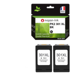 301XL fabriqu&eacute; en France, 2 Cartouche d'encre reconditionn&eacute;e pour HP 301 XL Noir CH563EE/CH561EE &uuml;hilduv Envy 4500 4507 5530,Des