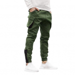 Meeste Cargo P&uuml;ksid pahkluudega pingutusn&ouml;&ouml;riga elastne v&ouml;&ouml;koht lahtised &uuml;hev&auml;rvilised taskutega dressip&uuml;ksid Retro stiilis pahkluu pikkusega p&uuml;ksid S armee roheline v&auml;rv