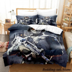 M&auml;ng Call of Duty Simon Ghost Riley Voodipesukomplekt Joonisfilm Anime Kolmeosaline Komplekt T&auml;iskasvanu Laps Magamistuba Tekikotikomplektid 3D Laske M&auml;ng AU Single 140x210cm