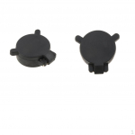 2 Packs 29mm open Dustproof Cover Flip Lens Cap for Telescope PVC Plastic Black