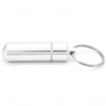 Mini Pill Box Aluminum Alloy Waterproof Keychain Pill Holder Organizer for Outdoors Travel