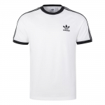 Adidas 3-Triibuga Mugav K&uuml;lm Hingav Pehme L&uuml;hikeste Varrukate T-s&auml;rk Meeste Topid Valge KB2460 S