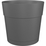 ARTEVASI Pot de fleurs rond CAPRI LARGE - Plastique - R&eacute;servoir d'eau - diam&egrave;tre 30 cm - Anthracite - L 29,5 X P 29,5 H 28,2 cm