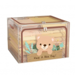 Suur hoiukast k&auml;epidemega L&auml;bipaistev disain Lukuga sulgur Multifunktsionaalne Kodu Teppide Hoiukott Tekkide Riiete Korraldaja L