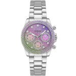 Guess GW0483L1 Soli vikerkaare glitteriga sihverplaadiga naiste k&auml;ekell 38 h&otilde;be