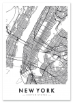 Plakat Nowy Jork plan miasta mapa 21x29,7 cm A4