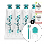 Lucipello Mystic Forest Toothpaste (180*4+toothbrush, 2 types of holder randomly provided) 4 packs of 180g