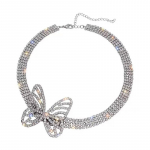 Butterfly Necklace Clavicle Chain Women Bling French Style Jewelry 1 piece