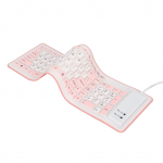 Kokkupandav silikoonklaviatuur 103 klahviga USB juhtmega silikoonist kokkupandav veekindel vaigistus, pleekimata kokkuklapitav roosa