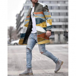 Kevadine uus meeste tasku mitmek&uuml;lgne igap&auml;evane retro p&uuml;stkrae keskmine pikk villane mantel meeste vabaaja mantel meeste riided XXL