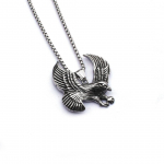 Roostevabast terasest valatud kotka ripats, moodne meeste retroh&otilde;nguline lendava kotka kaelakee, rippsildiga kaelakee