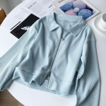 Naiste vahvelkangasest polokrae ja kahe lukuga slim fit jakk - Pikkade varrukatega, kevad/s&uuml;gis. XXL (130-150 lbs) aprikoosi