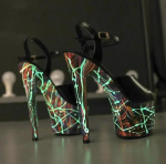 Lakknahast Stiletto K&otilde;rged Kontsad Naiste Platvormsandaalid Superk&otilde;rged Pumbad Fluorestseeruvad Punk Sandaalid Pole Tantsukingad Naistele88 39 black
