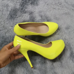 Uued Naiste Kingad S&uuml;gis &Uuml;mar Varvas K&otilde;rged Kontsad Mood Seksuaalsed 12cm Konts Banketi Platvorm Stilettod Pulma Peo Kingad Suurused 35 gray