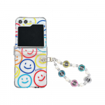 Naeratava tulbi lille k&auml;ev&otilde;ru Samsung Z Flip3/4/5/6 kokkupandava telefoni &uuml;mbrise jaoks Samsung Z Flip 6